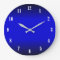 Electric Cobalt Blue White Numbers 2 Wall Clock