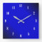 Electric Cobalt Blue White Numbers  Wall Clock