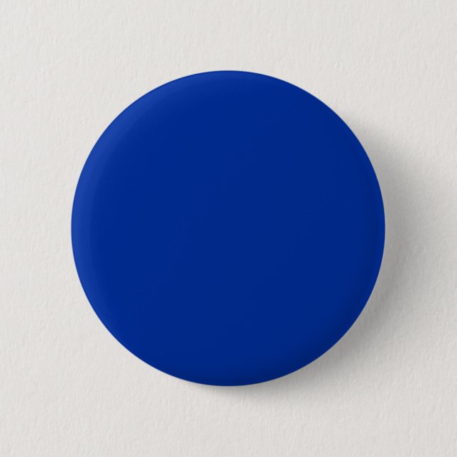 Electric Cobalt Solid Colour | Classic Elegant 2 Inch Round Button (Front)