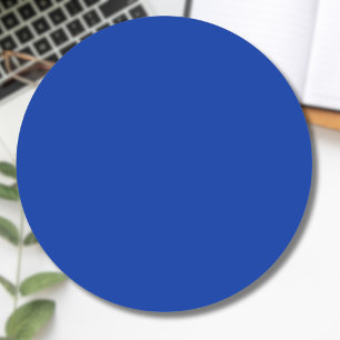 Electric Cobalt Solid Colour Classic Elegant Classic Round Sticker