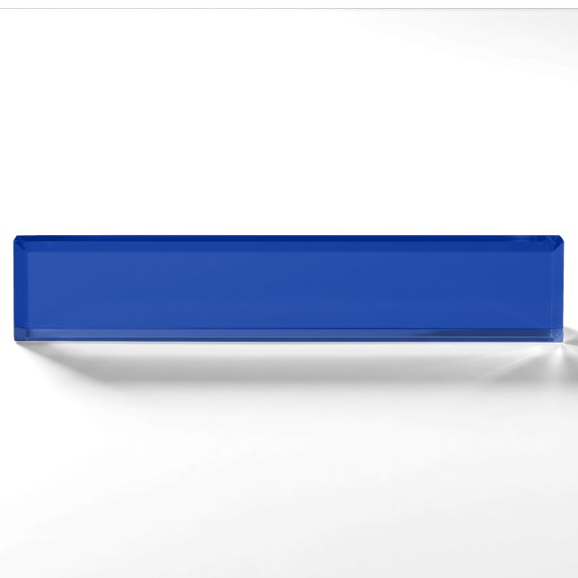 Electric Cobalt Solid Colour | Classic Elegant Nameplate (Front)
