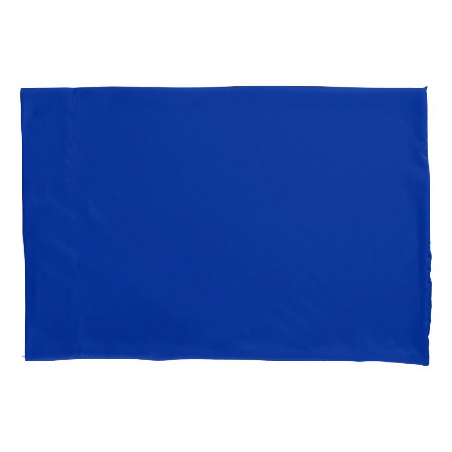 Electric Cobalt Solid Colour | Classic Elegant Pillowcase (Front)