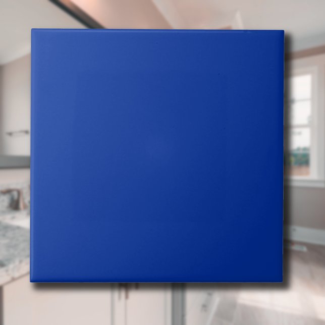 Electric Cobalt Solid Colour | Classic Elegant Tile (Creator Uploaded)