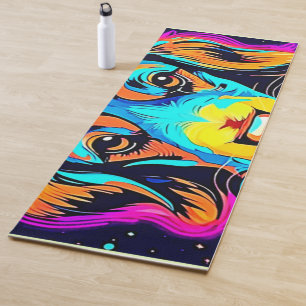 Electric Colour Pop Canine Art Yoga Mat