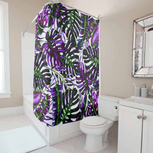 Electric Colour Pop Tropical Palm Leaves Island  (In Situ)