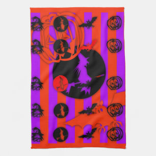 Electric Colours Pop Halloween Kitchen Towel