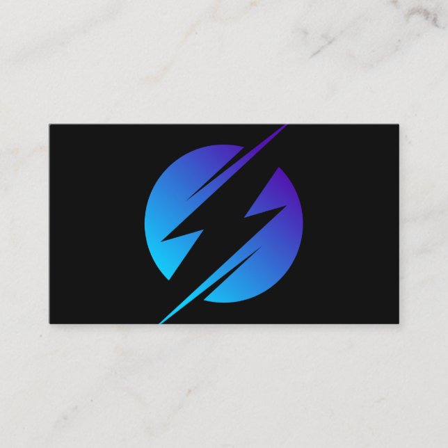 Electric Company - Electrician - Bolt Business Card (Front)