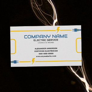 Electric Contractor Services  Business Card