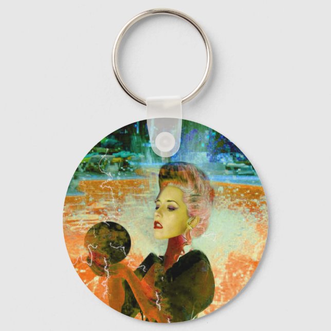 Electric cyborg keychain (Front)