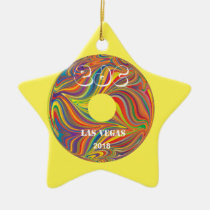 Electric Daisy Carnival Record Ceramic Ornament