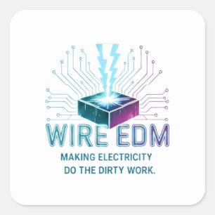 Electric Discharge Machining Phone Case Square Sticker