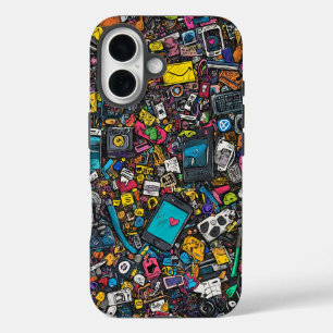 Electric Doodle Dump Urban Street Art Phone Case 