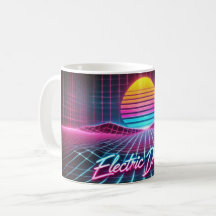 Electric Dreams Retro Neon Mug - Inspiré des année