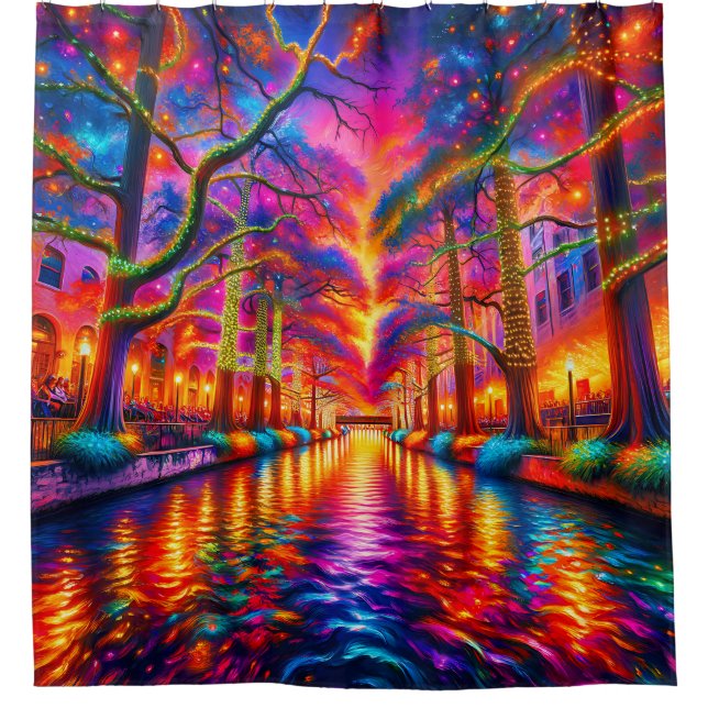  Electric Dreamscape: San Antonio Riverwalk  (Front)