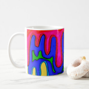 Electric Dripping Colour Pattern Coffee Mug