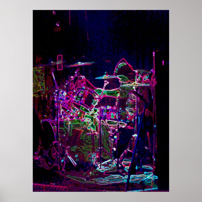 Electric Drummer Poster (Front)