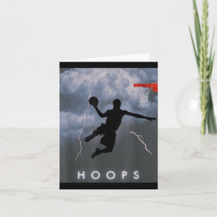 Electric Dunk Storm Basketball Hoops Shirt Card