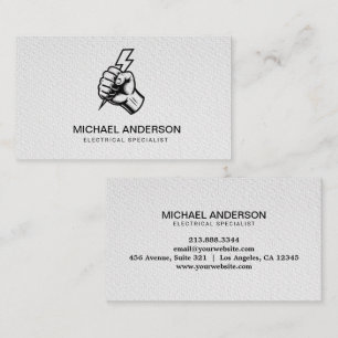 Electric Electrical Electrician Professional  Business Card
