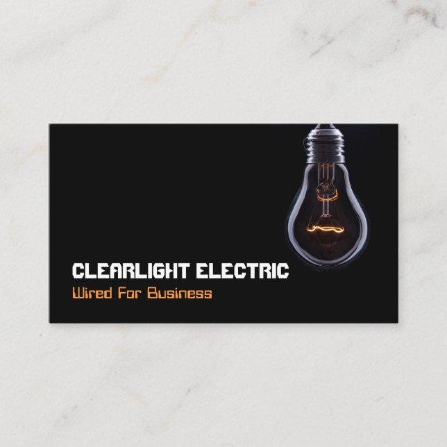 Electric Electrician Electricity Business Card (Front)