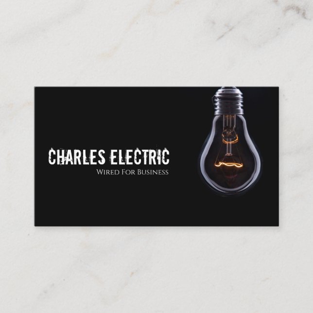 Electric Electrician Electricity Business Card (Front)