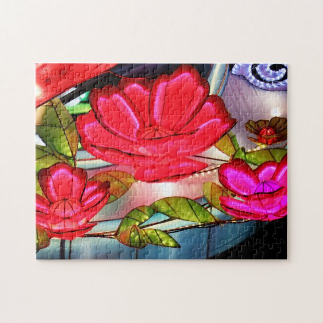 Electric Elegance in Rose  Jigsaw Puzzle (Horizontal)