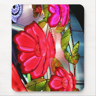 Electric Elegance in Rose Mouse Pad