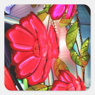 Electric Elegance in Rose  Square Sticker