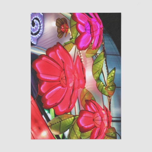 Electric Elegance in Rose  Tissue Paper (Front)