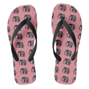 Electric Elephants Flip Flops
