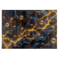 Electric Energy Abstract with Golden Lightning