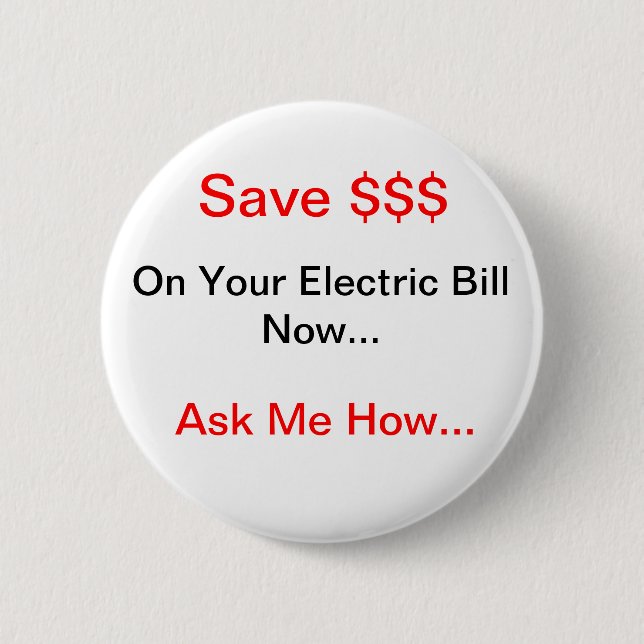 Electric Energy Saver 2 Inch Round Button (Front)