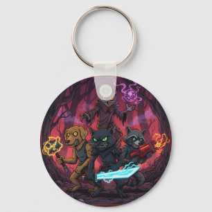 Electric Fantasy Animal Warrior Art Keychain