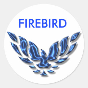 electric firebird classic round sticker