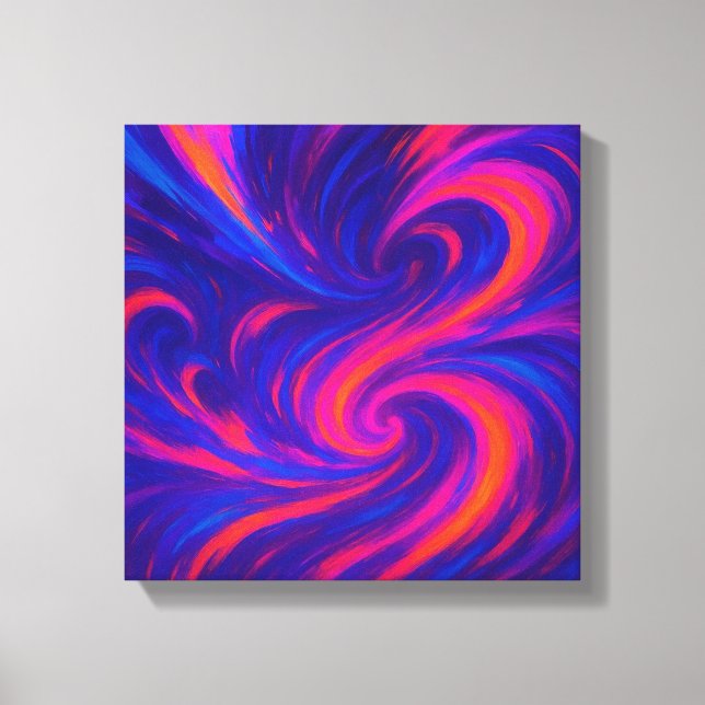 Electric Flow of Dopamine in Abstract Motion Canvas Print (Front)