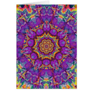 Electric Flower Purple Rainbow Kaleidoscope Art