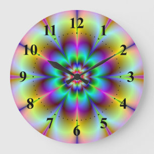 Electric Flower Wall Clock