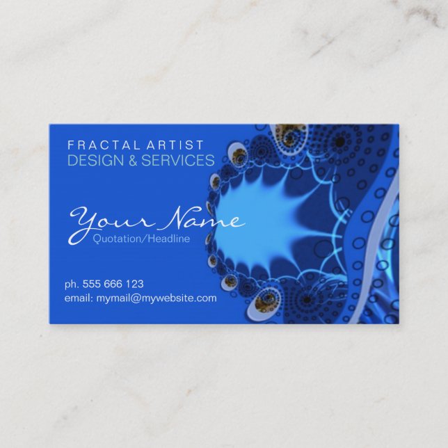 ELECTRIC Fractal Business Card (Front)