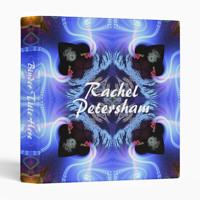 Electric Fractal Dreams Avery Binder (Front/Spine)