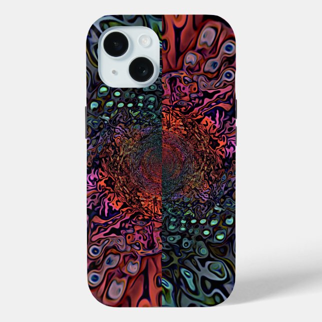 Electric Fractal Kaleidoscope Abstract Design Case-Mate iPhone Case (Back)