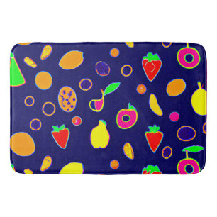 Electric Fruit Fiesta Design Bath Mat