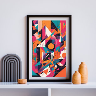Electric Geometry Pulse Poster