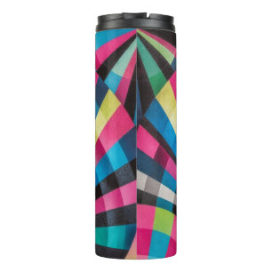 Electric Geometry Radio Waves & Sunrays Art Deco  Thermal Tumbler
