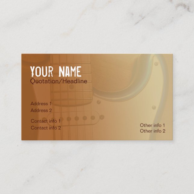 Electric Gold Music Business card (Front)