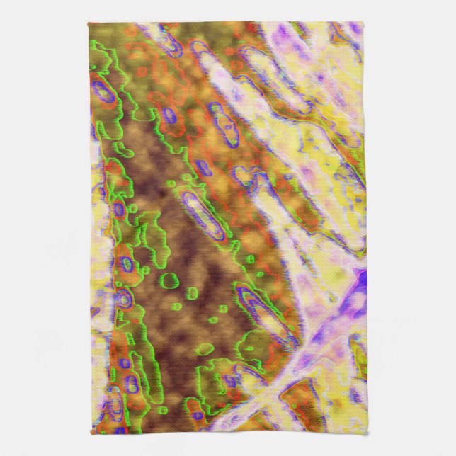 Electric Green Organic Kitchen Towel (Vertical)