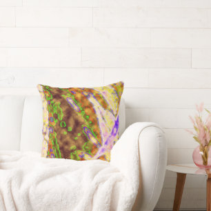 Electric Green Organic Throw Pillow