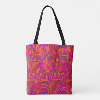 "Electric Groove" Retro Psychedelic Tote Bag