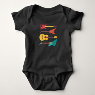 Electric Guitar And Acoustic Guitar Musician Gift Baby Bodysuit
