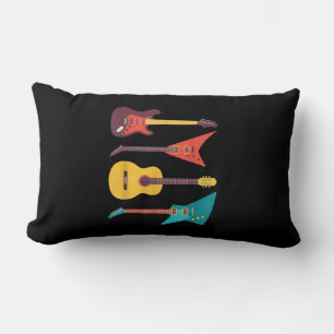 Electric Guitar And Acoustic Guitar Musician Gift Lumbar Pillow
