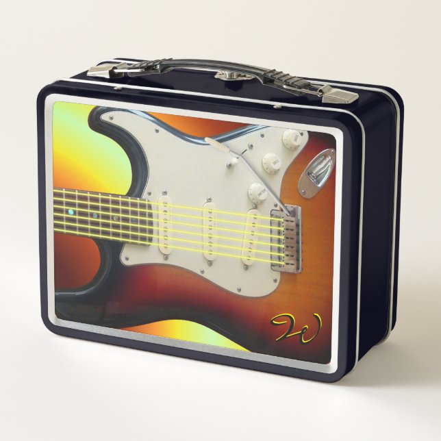 Electric Guitar Art 1 Lunch Box (Back)
