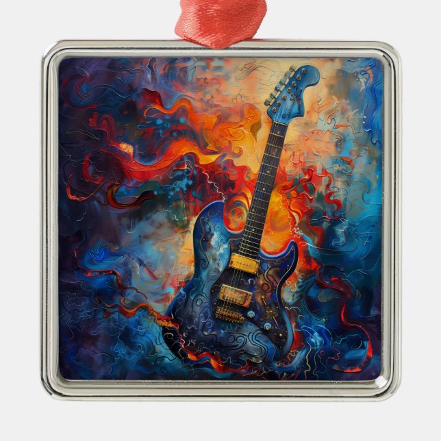 Electric Guitar Art Ornament (Front)